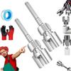 Pnedeodm 4 in 1 Water Pipe Wrench - One Tool Fits All Threads,Integrated Internal & External Pipe Threading Tool,Pipes Threader Repair Kit for 1/2 & 3/4 Water Pipes (1/2+3/4)