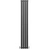 Monster Shop Radiatori Termosifoni in Acciaio Calorifero a Doppio Strato a Pannelli Piatti Riscaldamento Centralizzato Colonna Termosifone Orizzontale Radiatore a Parete - Grigio Antracite - 180 x 28 cm