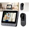 Zeerkeer Campanello senza fili con Schermo IPS 4,3 pollici, Videocitofono senza fili con Fotocamera 1080P, Telecamera HD 170°, Audio Bidirezionale, Campanello per fotocamera, IP67 Forte impermeabile