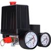 Shanrya Pressostato, valvola di controllo del compressore d'aria 4 fori 220V 380V Normalmente chiuso 20A Regolazione della tensione per la sostituzione