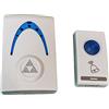 LEDLUX Campanello Senza Fili,Campanello Wireless Da Casa,Alimentazione Con Pile, 80 Metri Di Portata IP20 (IP20 80M)