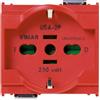 Vimar Serie Idea - Presa 2 poli + terra 16 A Universale Rosso