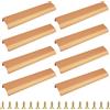 MOROBOR Finger Edge Pull, 8 PZ Maniglia Nascosta Maniglia per Cassetto in stile moderno, Maniglia invisibile in lega di alluminio Maniglia per armadio Cassetto Ferramenta, 50 mm/Oro rosa
