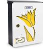 Alubox Tulipano Cassetta Postale Mia con Sportello, Multicolore