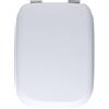 Schläfer 4649105- Sedile Copriwater Compatibile Ideal Standard Serie Tesi (T663001), Tavoletta WC in Mdf Bianco Lucido, Cerniere in Metallo, Ricambio con Forma Dedicata, 42 x 34,2 cm