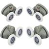 HOHOVYVY Rotelle per porta della doccia a farfalla, regolabili, ruote da 19/23/25/27 mm, pratico, design a doppia farfalla (27 mm)