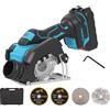 Eznaobo Sega e circolare a batteria per Makita 18 V, mini sega circolare da 3 pollici, senza spazzole, 4 lame, profondità di taglio 22 mm