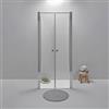Auria Box Doccia 3 Lati 80x100x80 cm x h195 - Cabina Doccia con Apertura Saloon, Cristallo Temperato 6mm, Lato Fisso Trasparente, Profilo Cromato e Chiusura Magnetica - Regolabile e Facile da Installare
