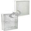 Fuchs Design Blocco di vetro base cloud chiaro 1 lato satinato 24x24x8 cm - 4 pezzi