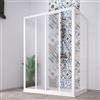 Decor Space Box doccia 3 Lati Acril in Acrilico con profili in PVC apertura Laterale riducibile Made in Italy (70 X 120 X 70 cm)