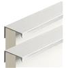 AGINOS Maniglie per Porta Armadio Nascoste Maniglie per Cucina in Argento Spazzolato Maniglia Lunghe per Mobili in Metallo Maniglie Invisibili per Cassetti, Alluminio, 2 Pz (Length 400mm)