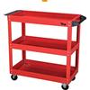 Vigor 3649503 Carrello Portautensili Modello Trolly 3 Piani, Rosso