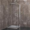 Arreditaly Box Doccia Quadrato 195 Cm H Cabina Bagno Con Porte Scorrevoli Ante In Cristallo Temperato Trasparente da 6 mm Struttura Alluminio Anodizzato Maniglie in Acciaio Cromato (90 x 90 Cm)
