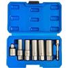 Oniissy Set di chiavi a bussola profonde da 7/11 pezzi con attacco da 3/8 per rimozione di bulloni danneggiati e dadi arrotondati, strumento estrattore a spirale compatibile con borchie da 8-19 mm, per Cr-Mo
