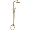 MICE COLLECTION MICE - Colonna doccia estensibile 88-125 cm - Kit doccia - Monocomando a barra doccia con soffione Felxo oro spazzolato BDR001/OC
