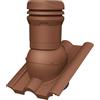 Parotec Camino di ventilazione DN 125 mm - altezza 325 mm - ventilatore passivo per tegole CREATON HEIDELBERGER - ventilazione del tetto | Tegola di ventilazione - RAL 8004 rosso mattone