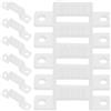 MUCKLILY Clip di Fissaggio per Montaggio Sicuro in Plastica Bianca per Strisce LED Design ad Alta Pressione 100 Pezzi per Fissare Luci LED Doppio Foro