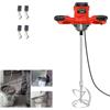 Royalswill Agitatore, miscelatore per pittura e malta, 2600 W, mescolatore manuale per malta per calcestruzzo, trasmissione a 6 marce 0-1700 giri/min, filettatura M14, agitatore a onda, Ø 120 mm, malta per