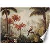 Feeby Carta Da Parati AI Esotici 150x105 cm verde XXL Decorazione Fotomurali Tessuto Non Tessuto Soggiorno Camera da letto Moderne Design Foglie di palma Monstera