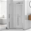 Inbagno Porta doccia per nicchia 130 cm vetro trasparente H 195 cm, anta scorrevole con installazione reversibile e profilo cromato, Tay