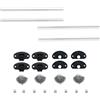 EVOTRADE Kit Ferramenta JUNIOR-1 per Armadi Scorrevoli con 2 Ante Max. Altezza 120 Cm - Kit con 4 Binari Bianchi da 2 Metri, Carrelli, Ruote e Accessori per Montaggio Facile, Chiusura Ammortizzata