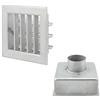 Idrotop ACCES. CLIMA Bocchetta Aria cm14x13 Alluminio con Adattatore D.60-Griglia x Caminetto Regolabile