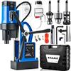 STAKO Trapano magnetico da 1800 W con valigetta ST-28RE Max.Ø80 mm - Forza magnetica 16500N - Trapano centrale portatile per metallo con Weldon 19 mm e mandrino 3-16 mm e supporto filettato M3
