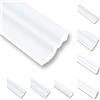 MDEKOR 50 metri di Cornici per Soffitto in Polistirene XPS Profilo Decorativo Bianco 50x50 cm Pacchetto Risparmio NS50