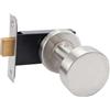 QOXEZY Maniglia per porta invisibile con serratura singola, design rotondo, realizzata in acciaio inossidabile 304, funzionamento senza chiave, per porte interne, compatibile con vari tipi di porte (argento)
