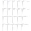 Gedotec Supporto per Mensole in Metallo 300 mm per Consolle da Parete | Supporto per Mensole da Montaggio a Parete | 20 Pezzi - Acciaio con Rivestimento Bianco | Consolle ad Angolo per Librerie e