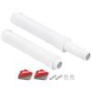 QUARKZMAN 2 Pcs Serrature Magnetiche A Pressione Per Ante Di Armadio, 2.87x0.4 Pollice Serratura A Pressione Per Hardware Di Armadio, Apertura Nascosta Cassetto, Plastica Bianca 73x10mm