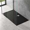doporro Piatto Doccia 80x140 Rettangolare in Acrilico Nero H 4 cm Ultraslim con Design Antiscivolo - Lucia02AR