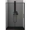 IMPALLI è casa IMPALLI Box Doccia H200 Cm Estensibile 147-150 Cm Cabina Doccia A Nicchia Anta Scorrevole Chiusura Magnetica Cristallo Temperato 6 Mm Trasparente Doppia Clip Sgancio (NERO OPACO 150)