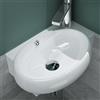 Mai & Mai Lavabo da Appoggio 42X28X15cm, Lavabo Bagno Sospeso Lavandino Bagno Brüssel001 in Ceramica Bianca Nano Rivestimenti