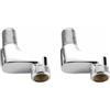 BE-TOOL 2 adattatori per rubinetto della vasca da bagno, da 25 mm a 20 mm, kit di installazione per rubinetto doccia, adattatore per doccia con braccio oscillante, parte di ricambio per montaggio a parete