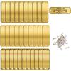 Inncen 30 targhette in ottone spazzolato, targhetta per il nome in ottone per incisione laser, cassetta delle lettere, personalizzabile, 7,6 x 2,5 cm