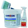 CHREON Lechler Termoton 10 LT Bianco Pittura Termoisolante Antimuffa Termica Anticondensa, Pennello Plafone Waga Paint + Framaclean Igienizzante Decontaminante Antimuffa