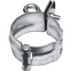 INEFA Morsetto per tubo per montaggio a vite Grondaia in acciaio zincato, accessori per casette da giardino, clip clip, pluviale, raccogli pioggia, supporto, piletta 75mm | grigio
