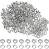 QUARKZMAN 200 Set Kit Occhielli in Metallo 5mm 3/16 Occhiello per Teloni Piccolo con Foro Rondelle per Scrapbooking Scarpe Abbigliamento Pelle Tela, Tono Argento