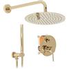Rea SET DOCCIA INCASSO LUNGO L. GOLD + BOX Sistema Doccia in Ottone per Bagno (Gold)