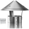 YQYHNB Terminale Canna Fumaria 150mm Comignolo Antipioggia Cappuccio Per Camino Tubo Scarico Fumi Stufa A Pellet Legna Copertura Fumaiolo Resistente Al Calore(201 material,120 mm(4.7 in))