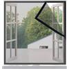 Risareyi Zanzariera Finestra in Vetroresina 90x90cm, Nastro Magico su tutto il Perimetro, Grigio Rete Molto Resistente, Resiste ai Raggi UV Anti Insetti Zanzariera per Porte e Finestre