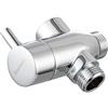 Tecmolog G1/2 Deviatore Doccia 3 Vie Valvola Deviatore Splitter in Ottone per Doccia, Cromato, DSF013