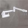 XSDSM Rubinetto Cucina A Muro Ottone Rubinetto Lavello Cucina Pieghevole per Riempimento Pentole,Bianco