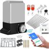 Ikodm 800KG 370W Motore Cancello Scorrevole, Smart Kit Automazione Cancello Scorrevole per Porte Fino 12m con 2 Telecomandi, Cremagliera 4M e funzione di chiusura automatica per Garage