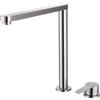 XJTNLB Rubinetto Sotto Finestra Cucina Spazzolato Miscelatore Cucina Tipo di Sollevamento Rubinetteria Cucina Due Fori Rubinetto Lavello Cucina Acciaio Inox