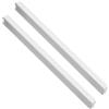 JIAOLUN123 Maniglia per cassetto lega di alluminio maniglie per ringhiere e sportelli forma a L Pomello per armadio maniglioni Tiretti a Corrimano Manopole,Confezione da 2 pezzi,bianco (Total length 1200mm)