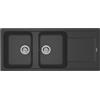 Generic Elleci Lavello Incasso 2 vasche 116×50 Life 500 Granitek Antracite LG250059