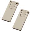 DSWZLQDXB 2 pezzi Maniglia fessura manopole nascoste per cassetti per armadietti Tiretti porte scorrevoli Pomello in lega di zinco da incasso,Maniglia piatta Quadrato (Stainless Steel Colour)