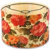 Morbuy Paralume a Tamburo Lampada da Tavolo, Paralume Sostituibile in Bambù Stampa di Fiori per Lampada da Terra, Lampadario, Decorazioni per Casa, Accessorio (Crisantemo)